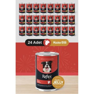 Reflex Plus Kuzulu Parça Etli 400 gr x 24 AdetKöpek Konservesi