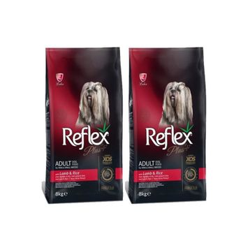 Reflex Plus Mini ve Küçük Irk Kuzulu ve Pirinçli Yetişkin 2x8 kg Kuru Köpek Maması