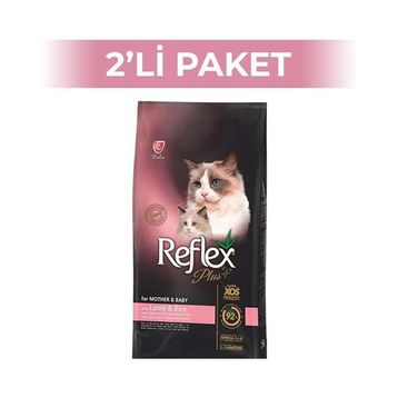 Reflex Plus Mother Baby Cat 1.5 kg 2 Adet Kuzu Etli Yavru Kedi Maması