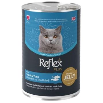 Reflex Plus Parça Etli Alabalıklı Tonlu 400 gr Kedi Konservesi