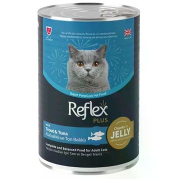 Reflex Plus Parça Etli Alabalıklı Tonlu 400 gr Kedi Konservesi