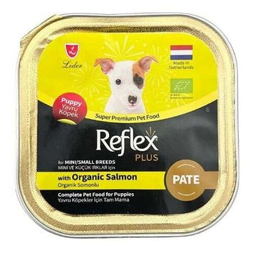Reflex Plus Puppy Pate Organik Somonlu Küçük Irk Yavru Köpek 85 gr Yaş Maması