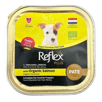 Reflex Plus Puppy Pate Organik Somonlu Küçük Irk Yavru Köpek 85 gr Yaş Maması