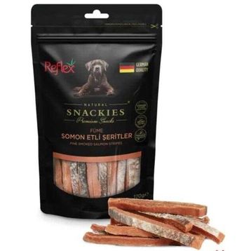 Reflex Snackies 170 GR Füme Somon Etli Şeritler Köpek Ödülü