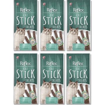 Reflex Tahılsız Kuzu Eti ve Kedi Çimli Stick Kedi Ödül Maması 3x5 gr - 3 Paket