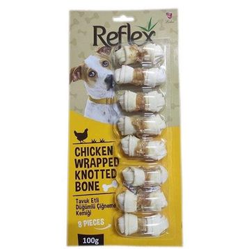 Reflex Tavuk Etli 8'li 100 gr Düğümlü Kemik