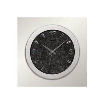 Regal 0085 SDS Metal Kasa 41 Cm. Gümüş Simli Deri Kadran Duvar Saati