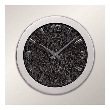 Regal 0085 SDS Metal Kasa 41 Cm. Gümüş Simli Deri Kadran Duvar Saati
