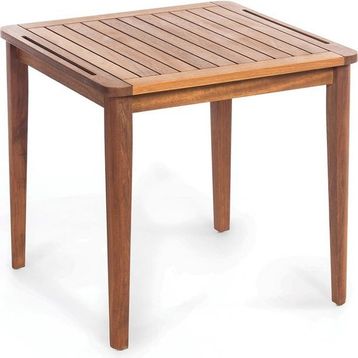 ReHome Felix 80x80 cm İroko Sehpa Bahçe Masası