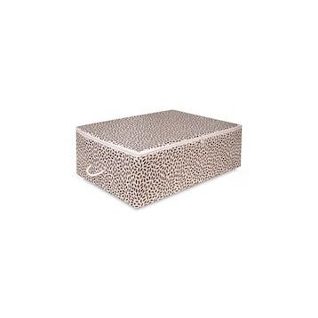 Rek Home Büyük Boy 62x46x22 cm Gri Yaprak Baskılı Baza Altı Yastık Yorgan Kazak Hurç