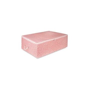 Rek Home Büyük Boy 62x46x22 cm Pudra Yaprak Baskılı Baza Altı Yastık Yorgan Kazak Hurç