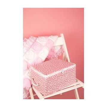 Rek Home Küçük Boy 30x22x18 cm Pudra Yaprak Baskılı Baza Altı Valiz Düzenleyici Hurç