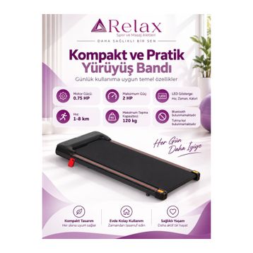 Relax RL-880 Kompakt Pratik Yürüme ve Koşu Bandı