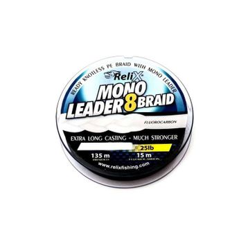 Relix Mono Leader 8 Braid 40 mm 135 m İpek Misina