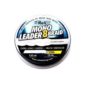 Relix Mono Leader 8 Braid 40 mm 135 m İpek Misina