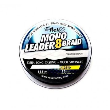 Relix Mono Leader 8 Braid 40 mm 135 m İpek Misina