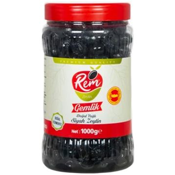 Rem 1 kg Gemlik Doğal Yağlı Siyah Zeytin