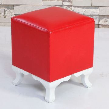 Remaks Lükens Kırmızı Kare Puf