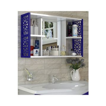 Remaks Mavi Aynalı Lavabo Banyo Dolabı