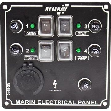 Remkay 12V 10'lu İzoleli Çakmaklı Switch Panel