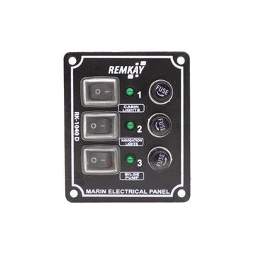 Remkay 12V 3'lü İzoleli Dikey Switch Panel