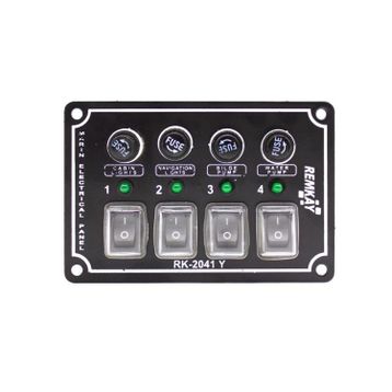 Remkay 12V 4'lü İzoleli Yatay Switch Panel