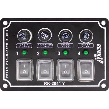 Remkay 12V 8'li İzoleli Yatay Switch Panel