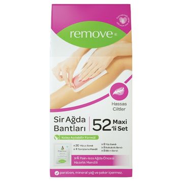 Remove Hassas Ciltler Sir Ağda Bantları 52'li Maxi Set