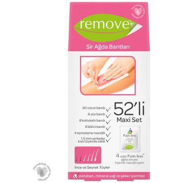 Remove Hassas Ciltler Sir Ağda Bantları 52'li Maxi Set