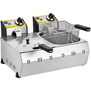 Remta R95 2200 W 5+5 lt Isı Ayarlı Fritöz Çelik