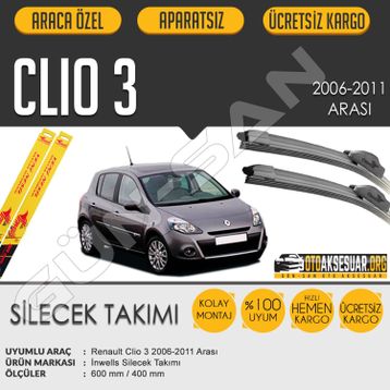 Renault Clio 3 2006-2011 Muz Silecek Takımı