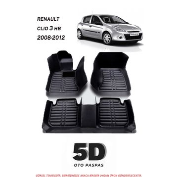 Renault Clio 3 2012 Havuzlu Paspas
