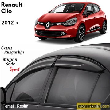 Renault Clio 4 2012 Mügen Cam Rüzgarlığı