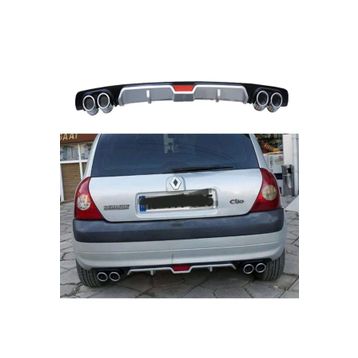 Renault Clio 4 Çift Egzoz Görünümlü Difüzör