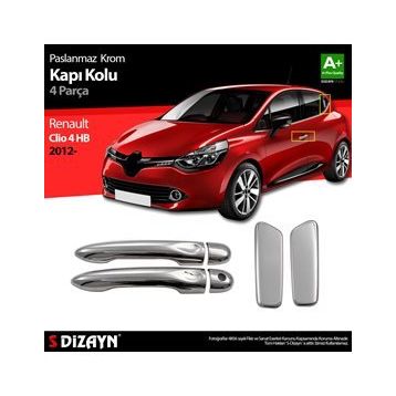 Renault Clio 4 Hb 2012 Üzeri 4 Kapı Krom Kapı Kolu