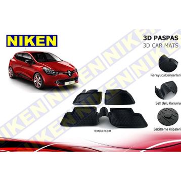 Renault Clıo 4 Hb 2013 3D Havuzlu Paspas