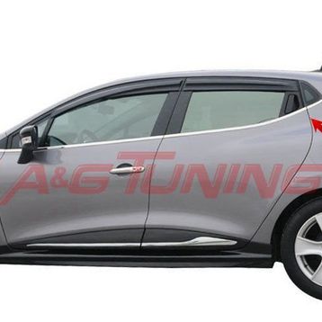 Renault Clio 4 HB Tk Paslanmaz Çelik 8 Parça Krom Cam Çıtası