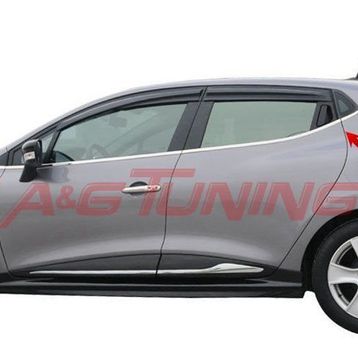 Renault Clio 4 HB Tk Paslanmaz Çelik 8 Parça Krom Cam Çıtası