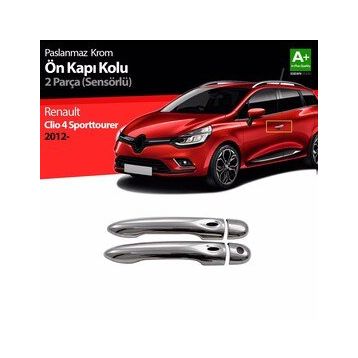 Renault Clio 4 Sporttourer 2 Kapı Sensörlü 2012 Üzeri Krom Kapı Kolu