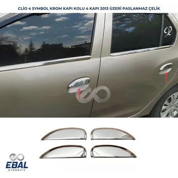 Renault Clio 4 Symbol 2013 Üzeri 4 Kapı Krom Kapı Kolu