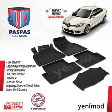 Renault Fluence 2010 Sonrası 4D Havuzlu Paspas