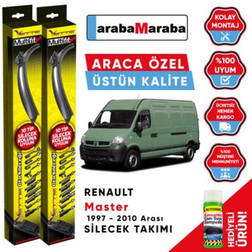 Renault Master Hibrit 1997-2010 Uyumlu 600/600 mm Silecek Takımı