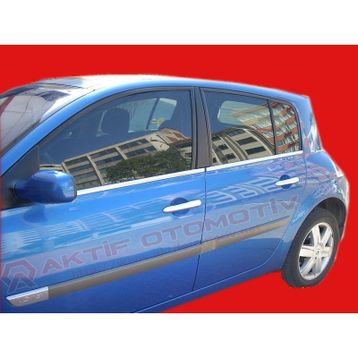 Renault Megane 2 2004-2010 4 Parça Krom Cam Çıtası
