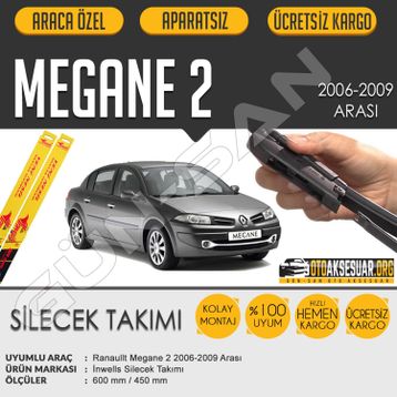 Renault Megane 2 2006-2009 Muz Silecek Takımı