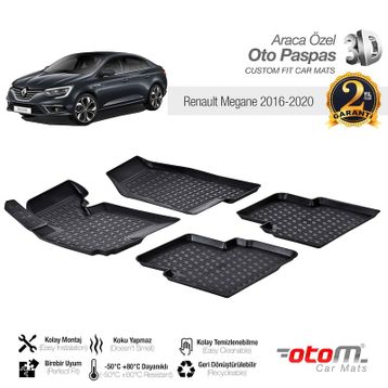 Renault Megane 2 3D Havuzlu Paspas