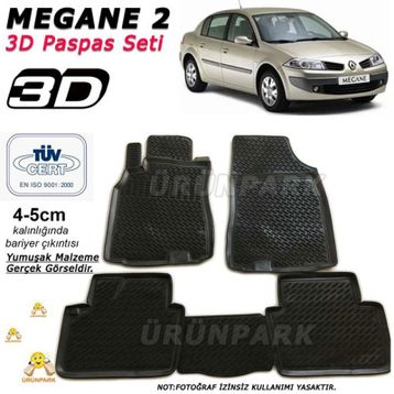 Renault Megane 2 3D Havuzlu Paspas