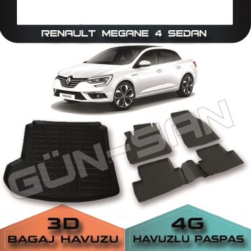 Renault Megane 2 4D Havuzlu Paspas