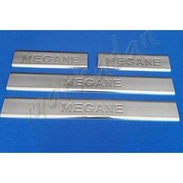 Renault Megane 2 Paslanmaz Çelik 2004-2010 4 Parça Krom Kapı Eşiği
