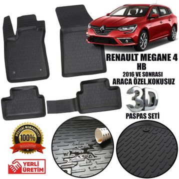 Renault Megane 4 Hb 3D Havuzlu Paspas