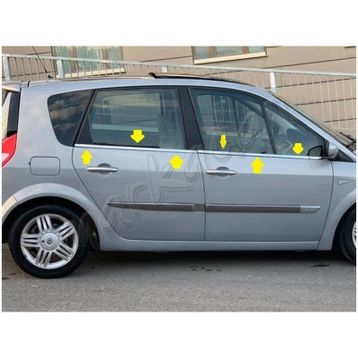 Renault Scenic 2 2003-2009 4 Parça Krom Cam Çıtası